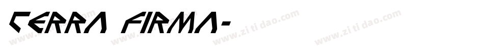 Terra Firma字体转换